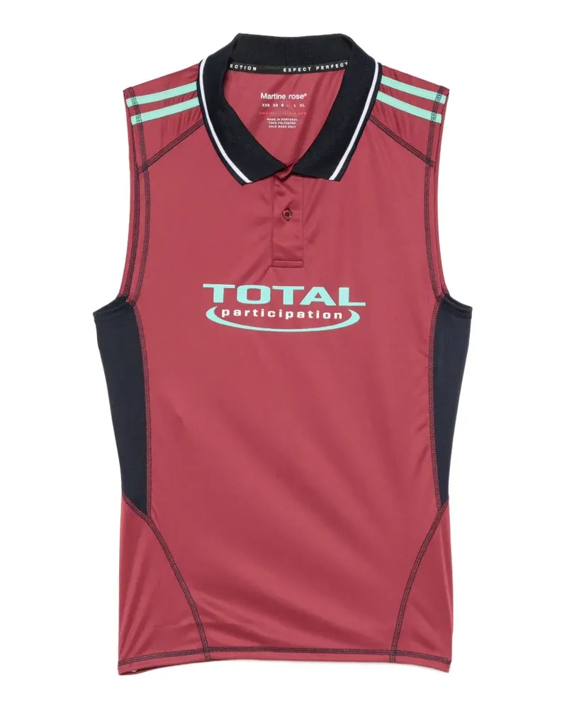 Martine Rose logo-print sleeveless top - Rot Rot