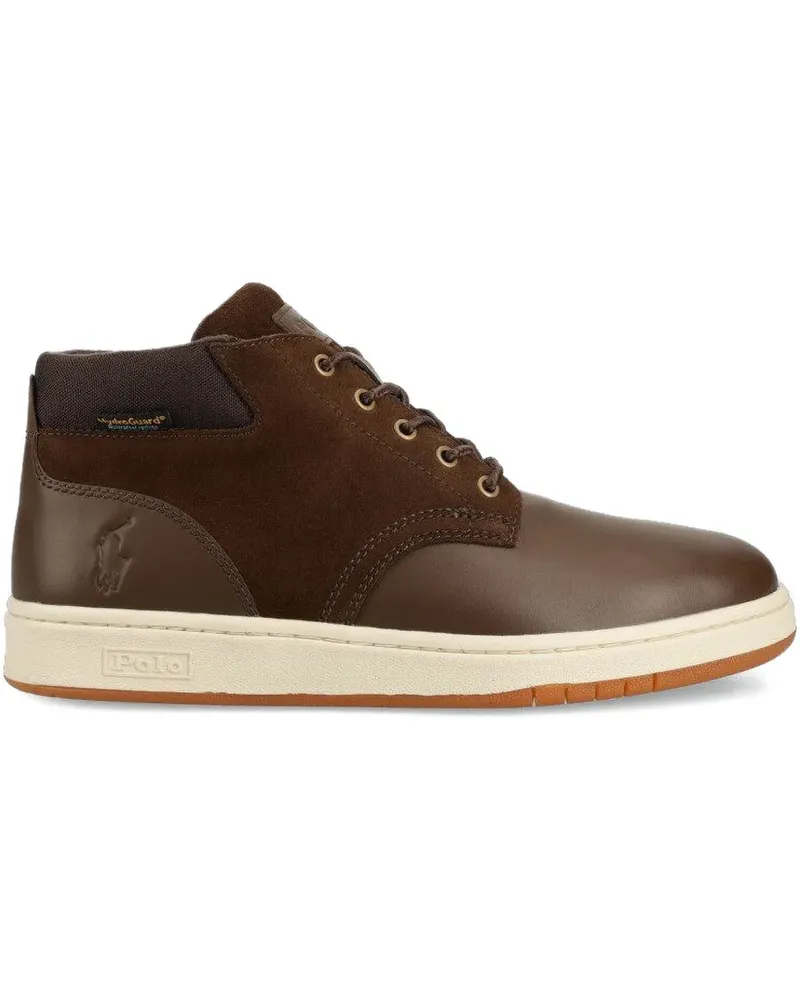 Ralph Lauren High-Top-Sneakers aus Leder - Braun Braun
