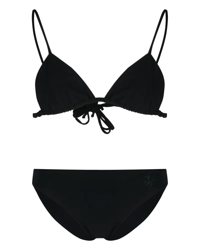 Jil Sander Bestickter Bikini - Schwarz Schwarz