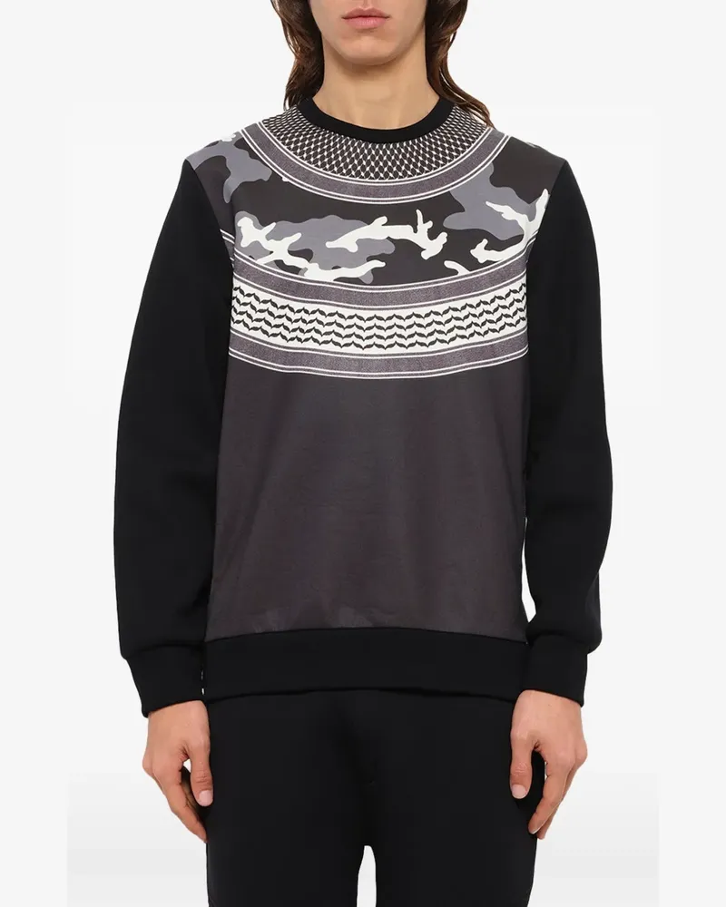 Neil Barrett Sweatshirt mit Camouflage-Print - Schwarz Schwarz