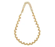 wave brass necklace