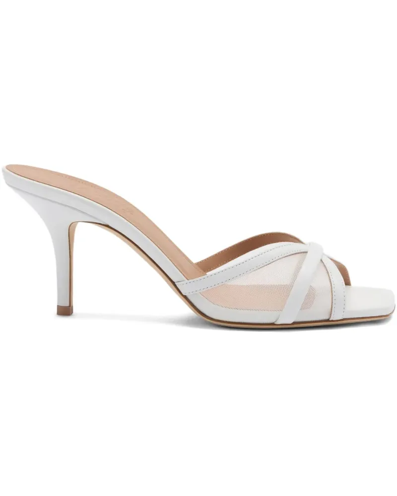 Malone Souliers Perla Mules 70mm - Weiß Weiß