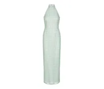Maxikleid mit Perlen - Grün