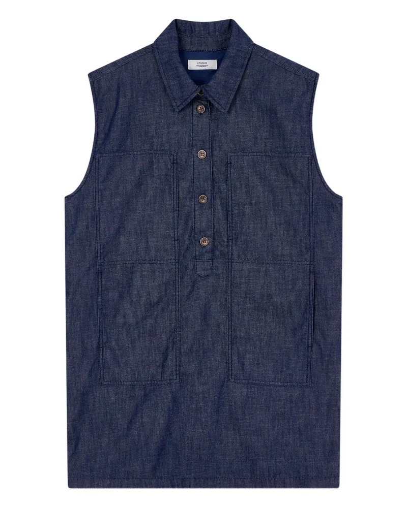 STUDIO TOMBOY Kurzes Jeanskleid - Blau Blau