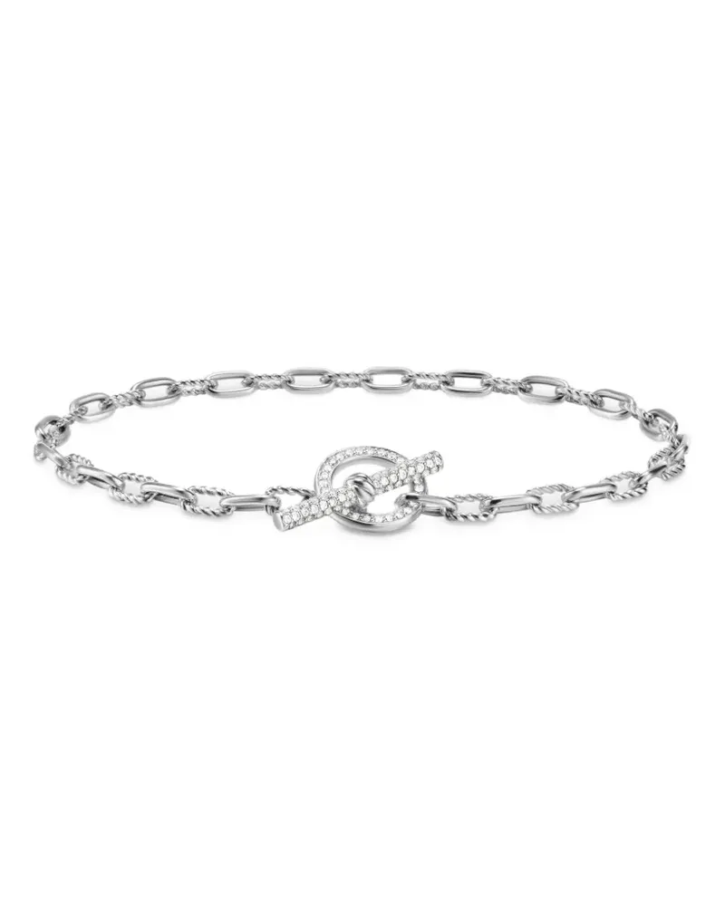 David Yurman DY Madison Sterlingsilber-Kettenarmband mit Diamanten (3mm Silber