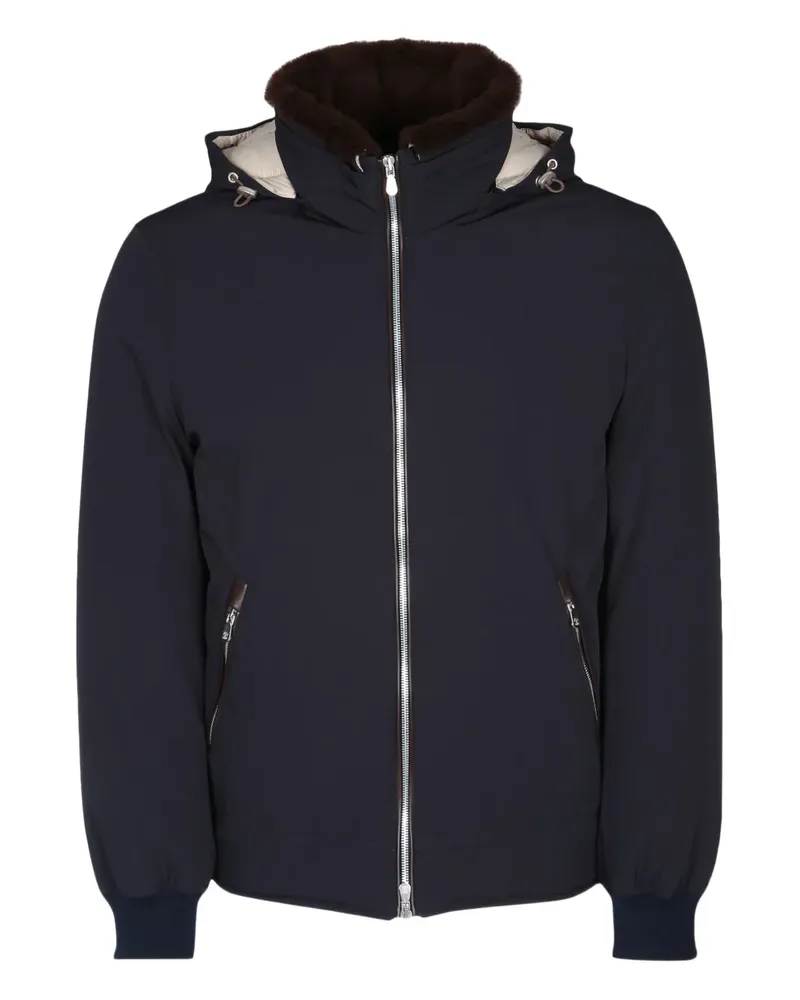 Brunello Cucinelli Gefütterte Kapuzenjacke - Blau Blau