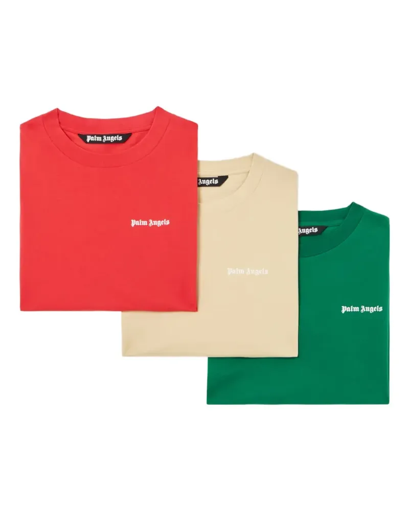 Palm Angels T-Shirts mit Logo (3er-Set) - Nude Nude