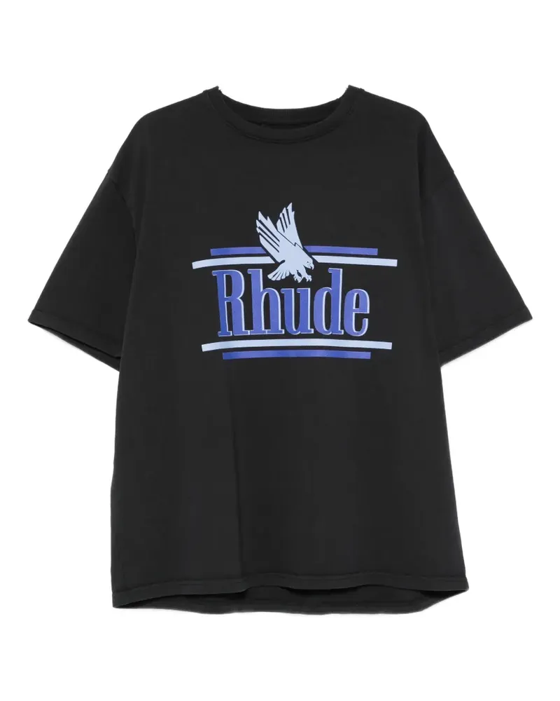 RHUDE logo-print T-shirt - Schwarz Schwarz