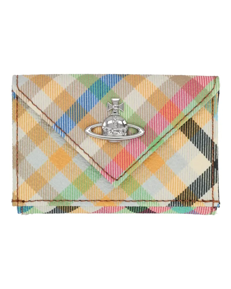 Vivienne Westwood plaid logo wallet - Nude Nude