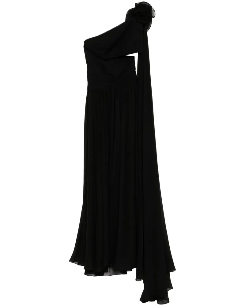 Elie Saab Asymmetrisches Abendkleid - Schwarz Schwarz