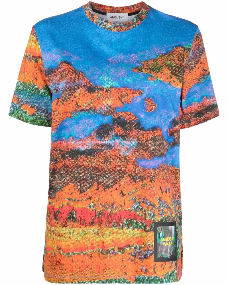 AMBUSH T-Shirt mit grafischem Print - Blau Blau