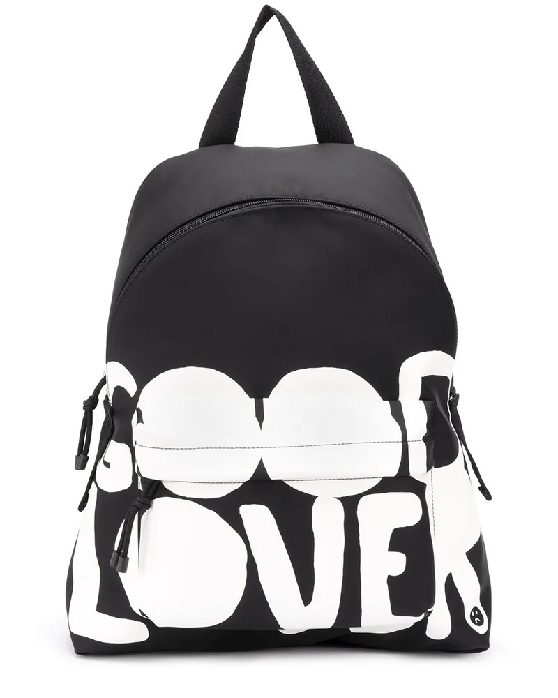 Valentino Garavani Rucksack mit "Good Lover"-Print - Schwarz Schwarz