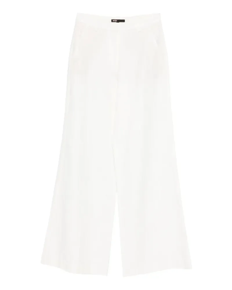 Maje Hose mit Nadelstreifen - Weiß Weiß