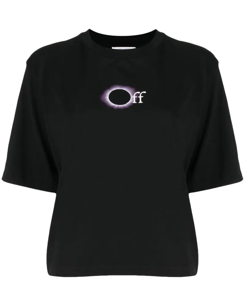 OFF-WHITE T-Shirt mit Logo-Print - Schwarz Schwarz