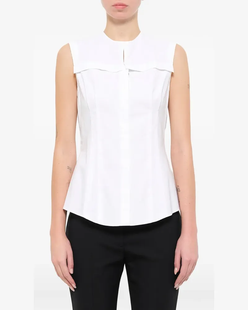 Alexander McQueen Ärmelloses T-Shirt im Layering-Look - Weiß Weiß