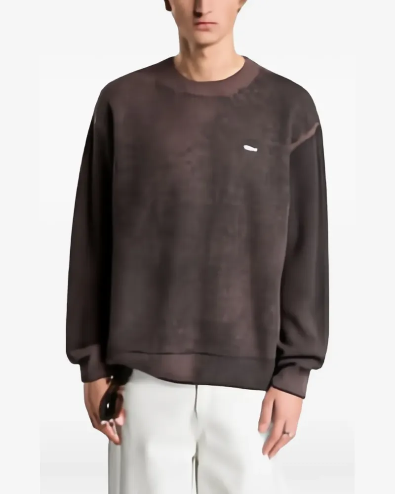 Obey spray-effect ribbed-knit sweater - Violett Violett