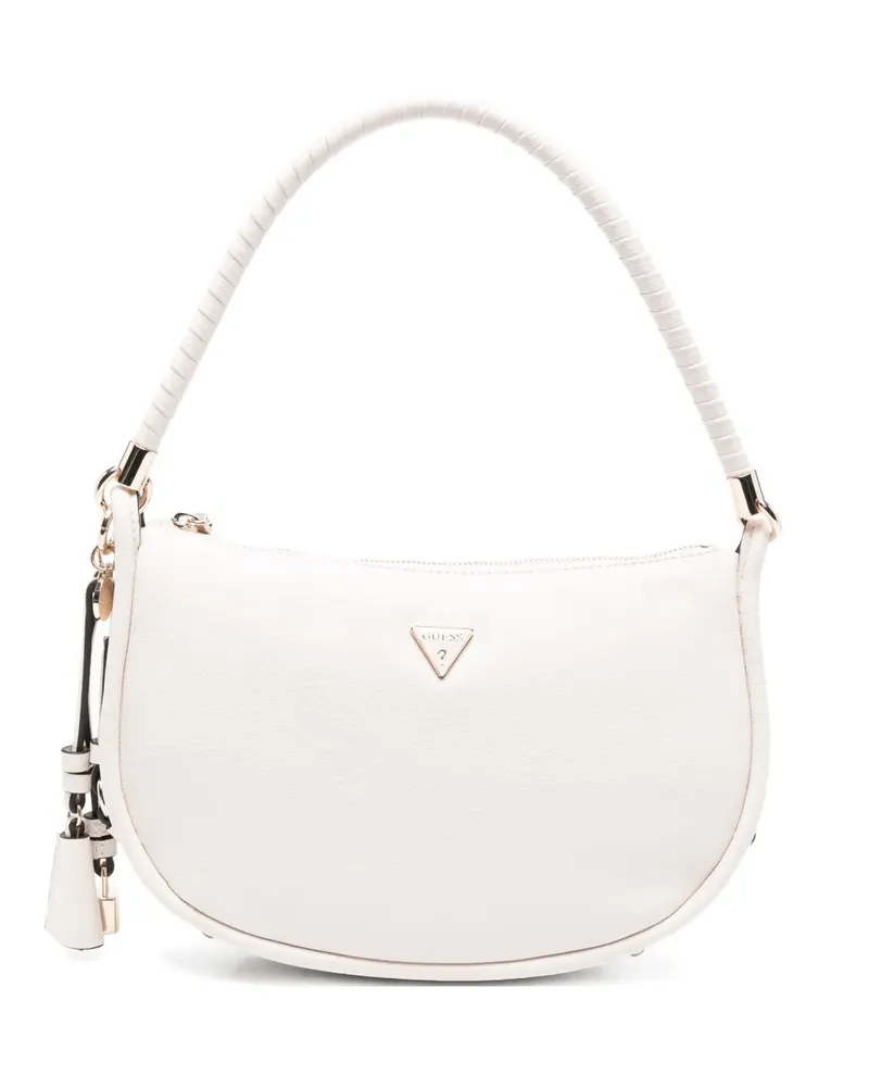 Guess Schultertasche mit Flechtriemen - Weiß Weiß