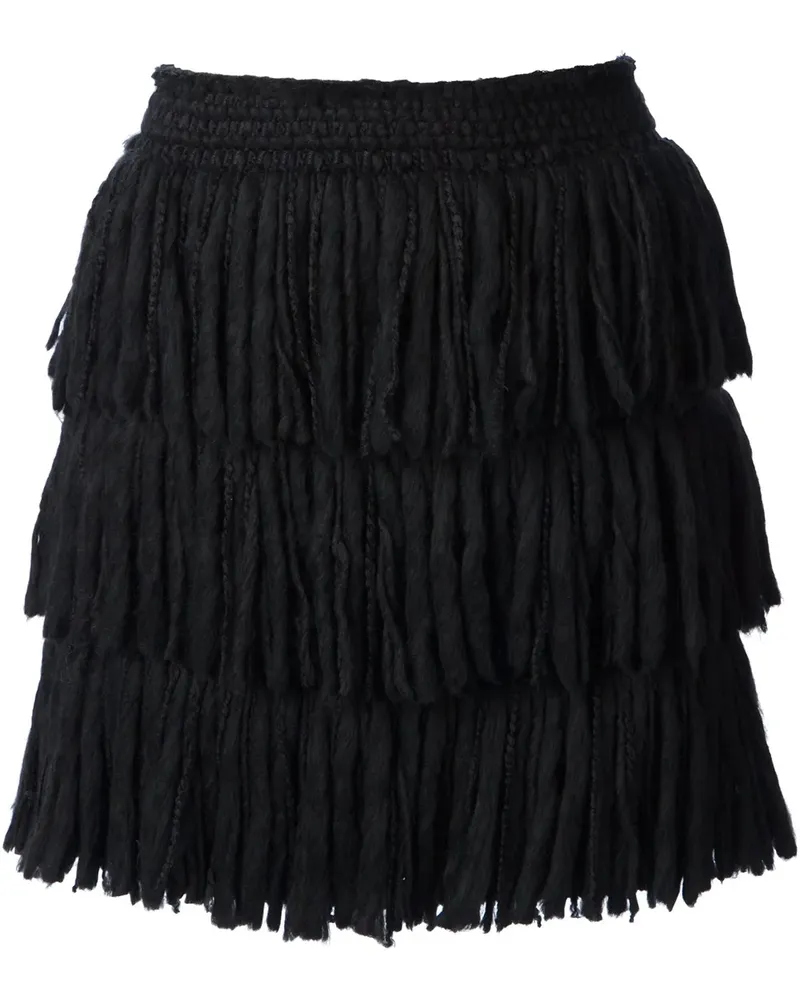 Lanvin fringed skirt - Schwarz Schwarz