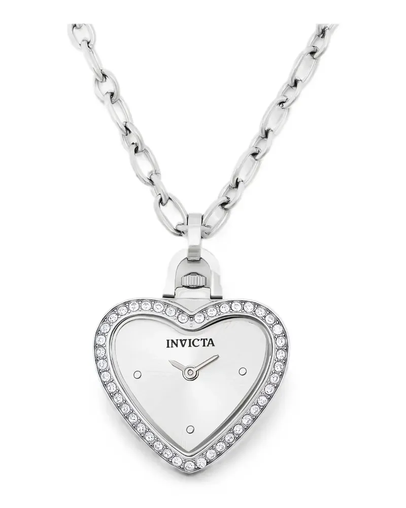 Invicta Mini Angel heart-shaped crystal-embellished 28mm necklace watch - Silber Silber