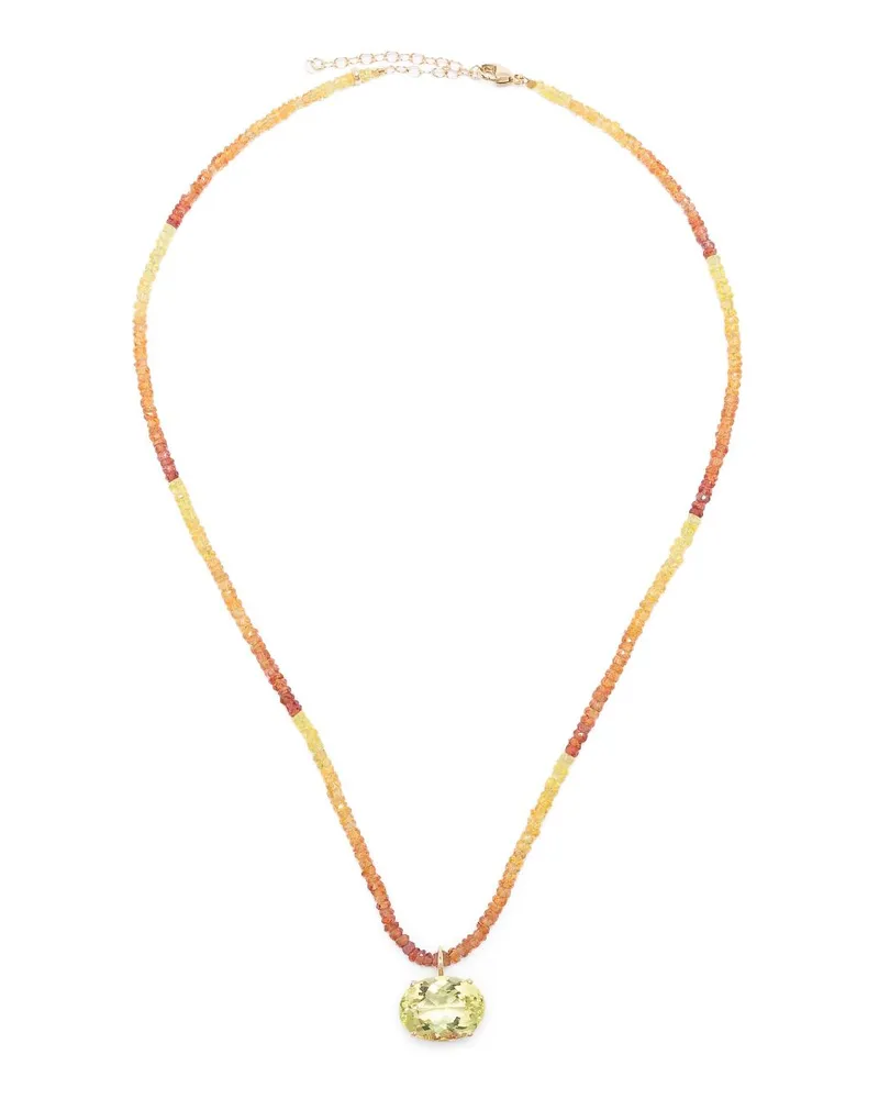 JIA JIA 14kt Arizona Gelbgoldhalskette mit Zitrin und Saphir Gold