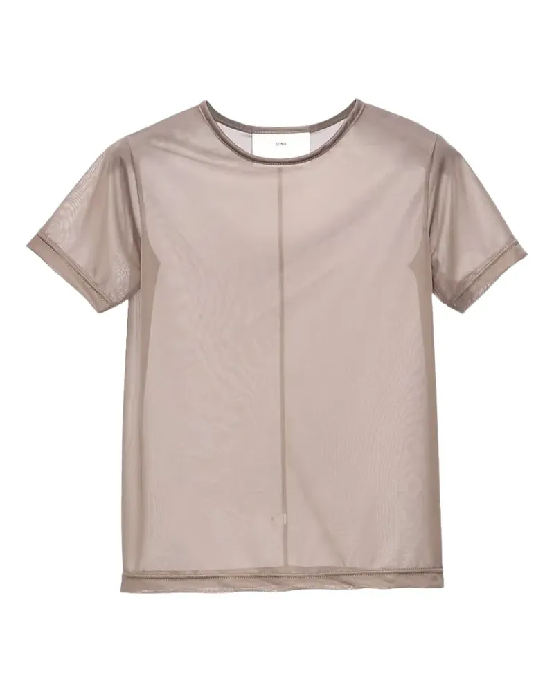 Song For The Mute mesh T-shirt - Nude Nude