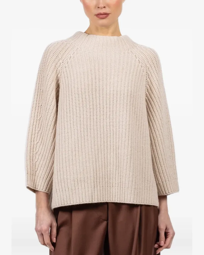 Iris von Arnim raglan ribbed sweater - Nude Nude