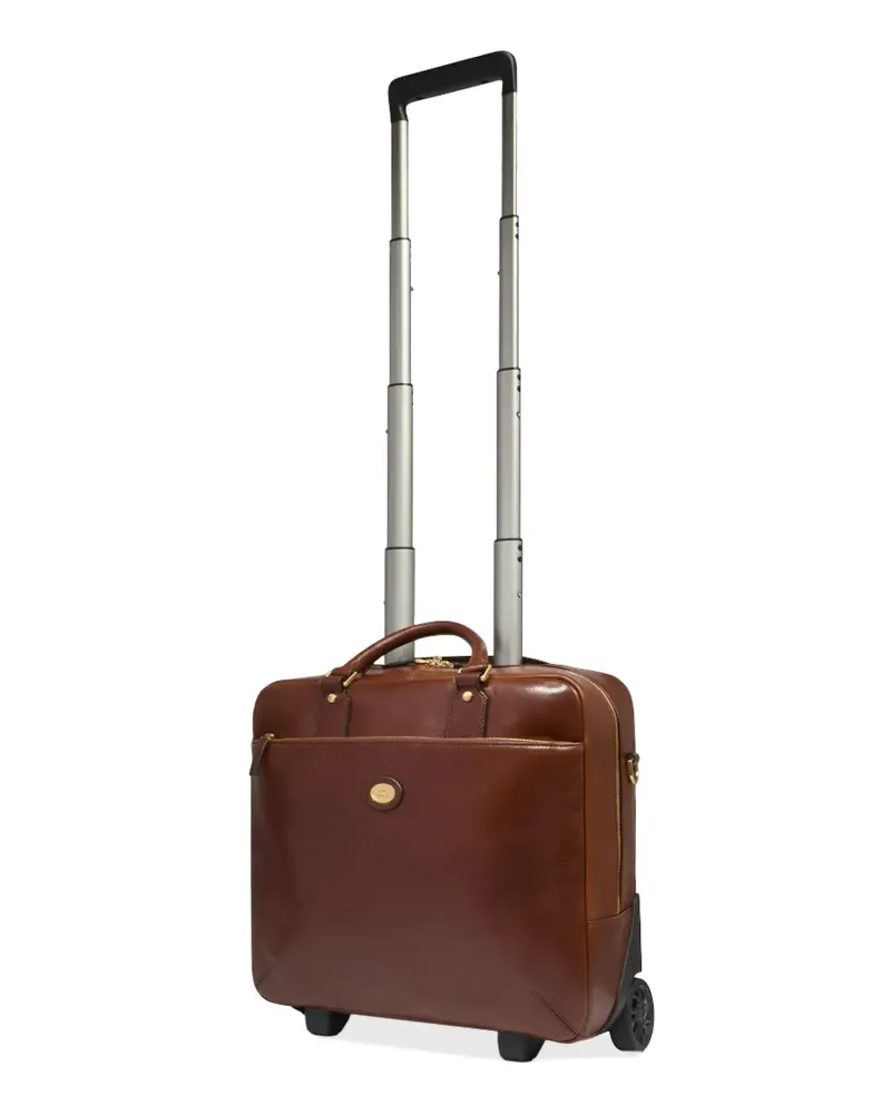 The Bridge leather trolley suitcase - Braun Braun
