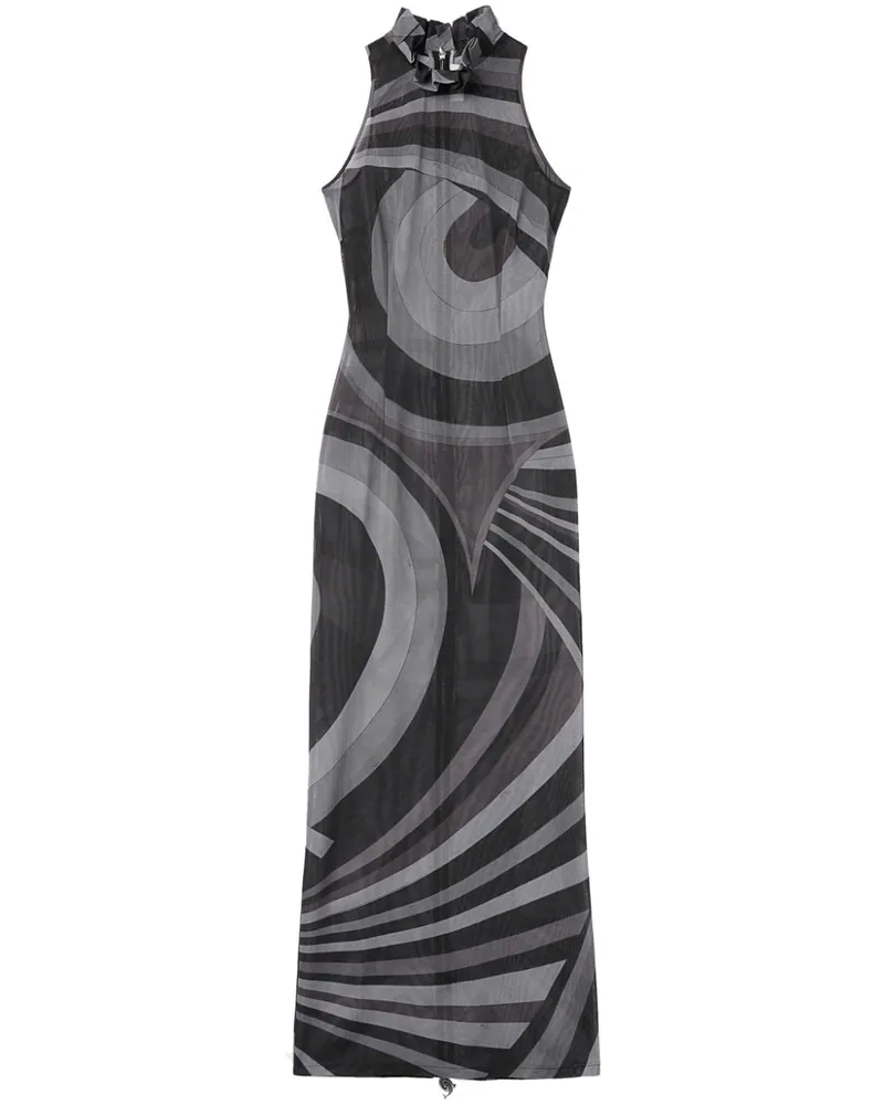 Emilio Pucci Kleid mit Print - Schwarz Schwarz