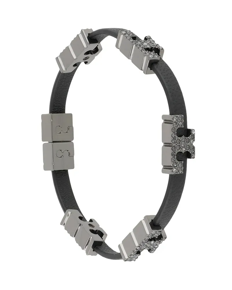 Tory Burch Armband mit Kristallen - Schwarz Schwarz
