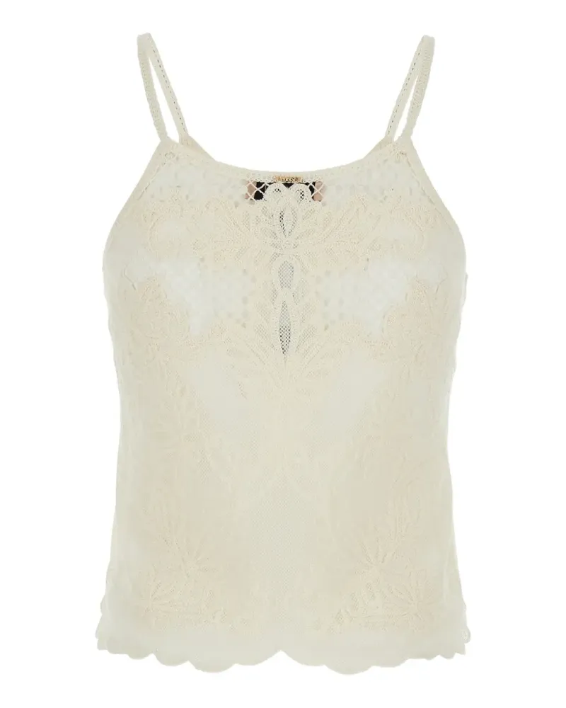 Twin-Set Gehäkeltes Spitzenoberteil - Nude Nude