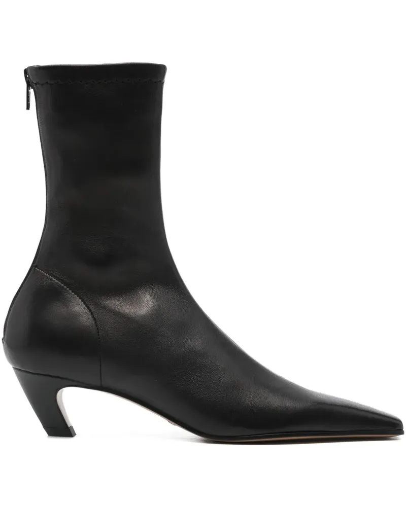 KHAITE square toe heeled boots - Schwarz Schwarz