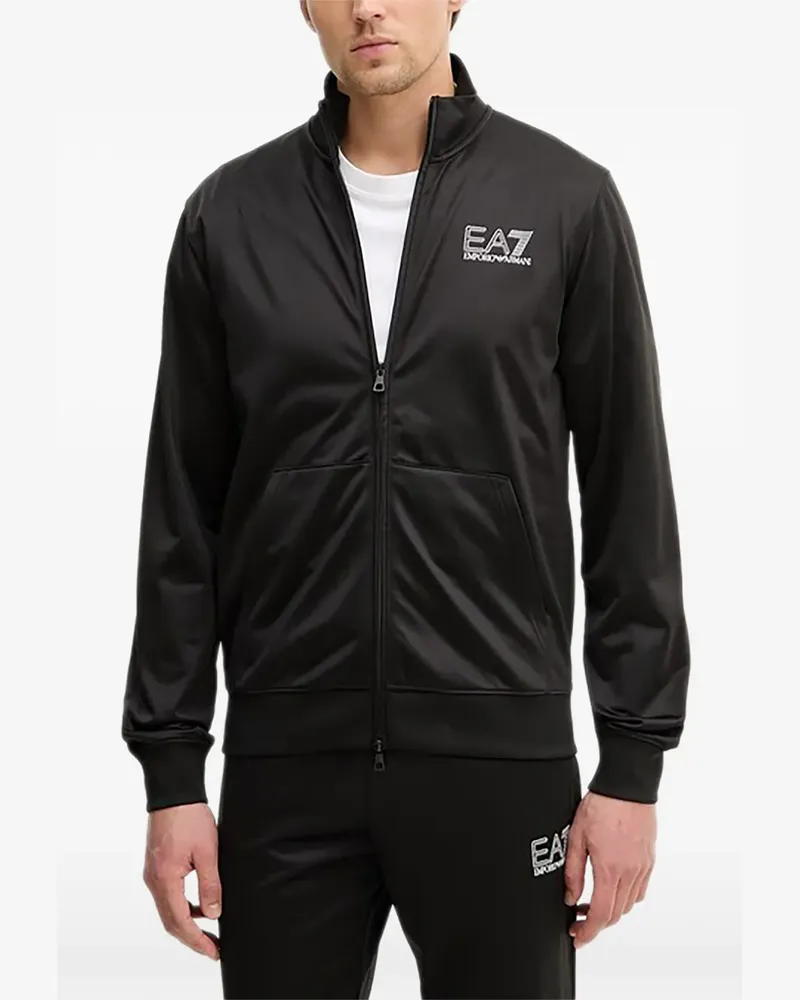 EA7 logo zip sweatshirt - Schwarz Schwarz