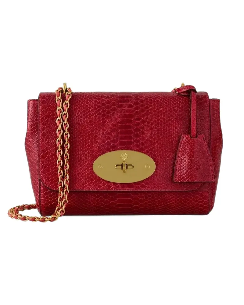 Mulberry Lily Schultertasche mit Schlangenleder-Effekt - Rot Rot