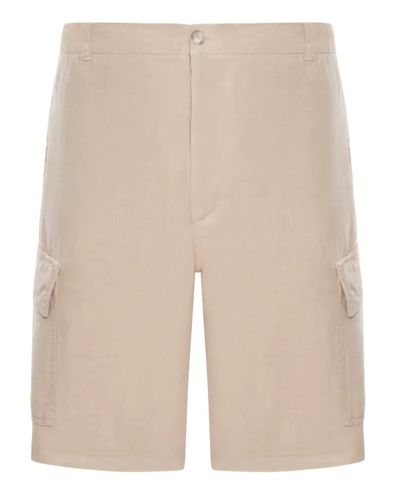 120% Lino Cargo-Bermudas aus Leinen - Nude Nude