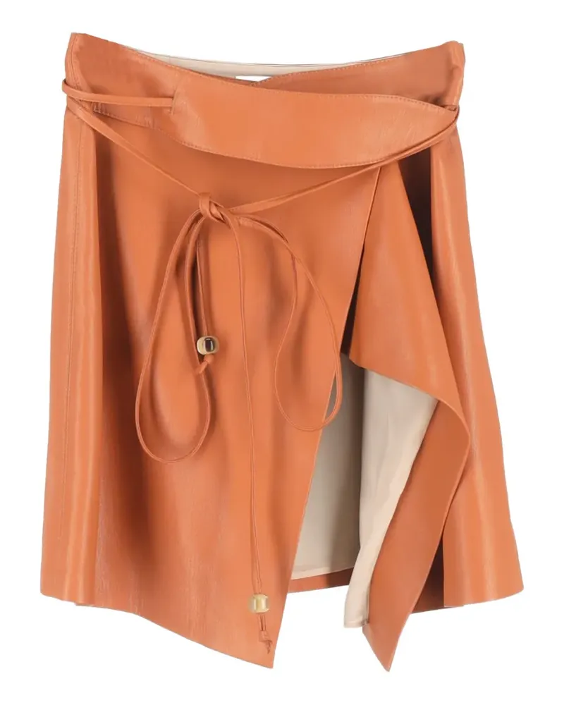 Nanushka Sekoya leather mini skirt - Orange Orange