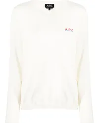 A.P.C. Pullover mit Logo-Stickerei Nude