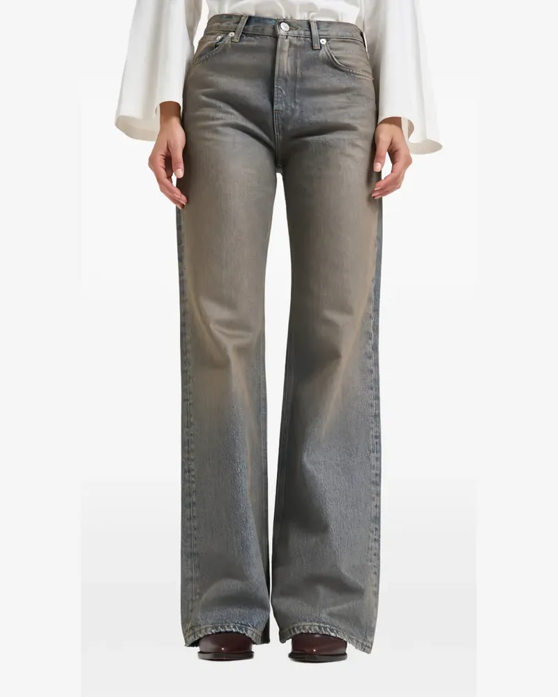 Haikure Jeans mit weitem Bein - Blau Blau