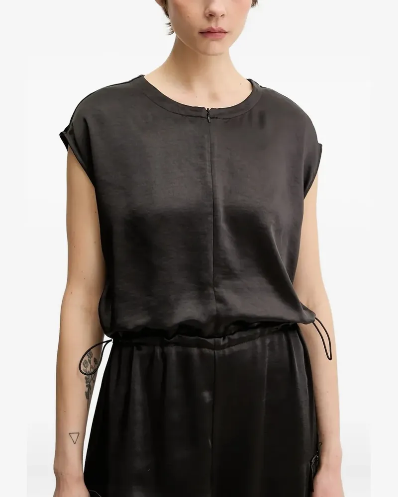 EA7 Cargo-Jumpsuit aus Satin - Schwarz Schwarz