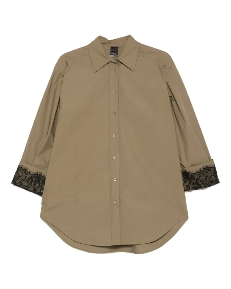 Pinko lace-trim shirt - Braun Braun
