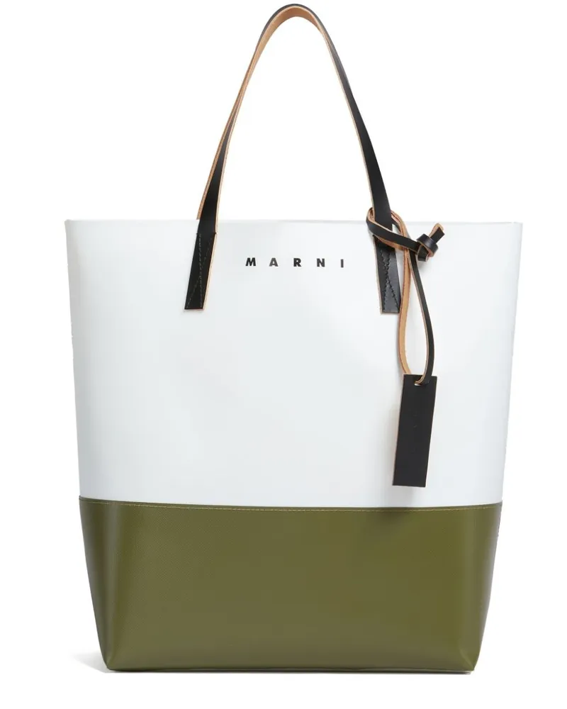 Marni Tribeca Shopper mit Logo-Prägung - Weiß Weiß