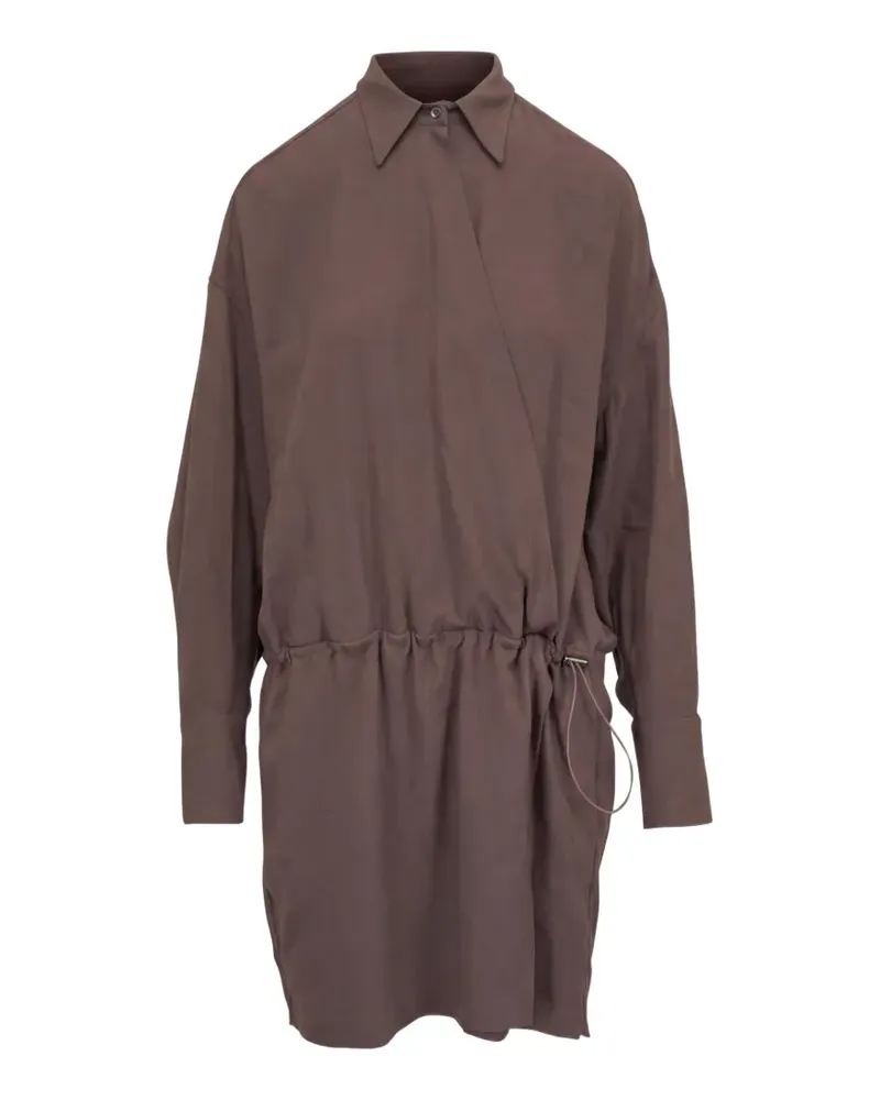 Brunello Cucinelli Minikleid mit Kordelzug - Braun Braun