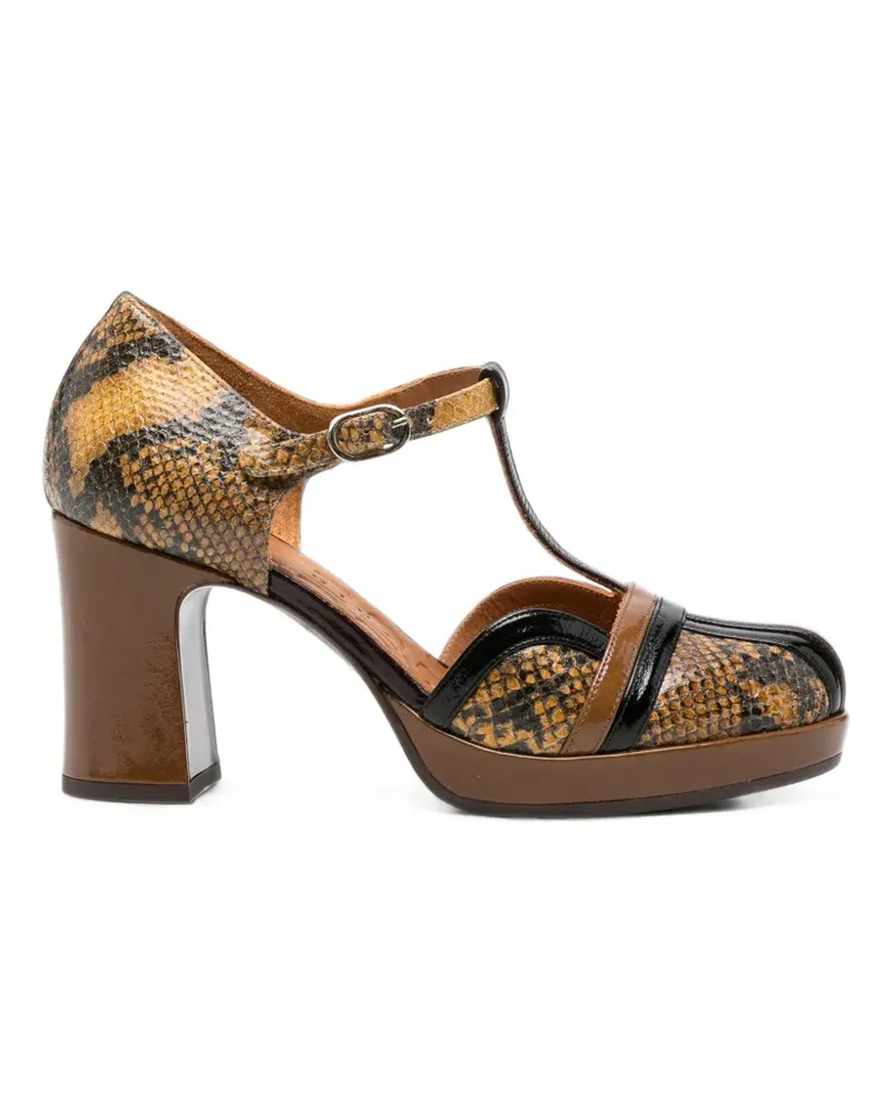 Chie Mihara Ditora Pumps mit Schlangeneffekt - Braun Braun