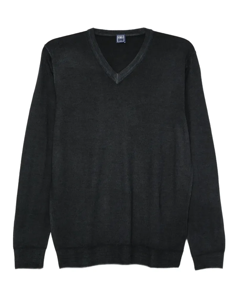 Fedeli Pullover mit V-Ausschnitt - Grau Grau