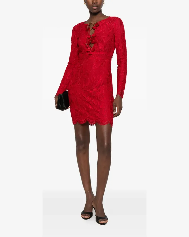 Emilio Pucci Minikleid mit Quastenverzierung - Rot Rot
