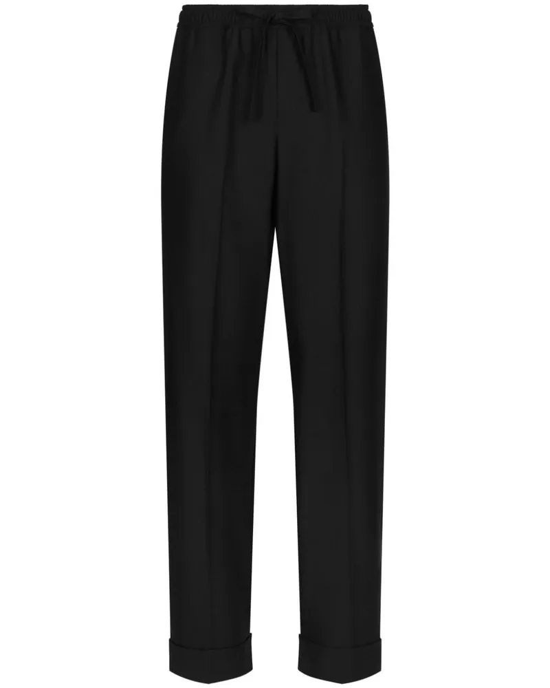 Dolce & Gabbana Lounge-Hose mit Kontrastdetails - Schwarz Schwarz