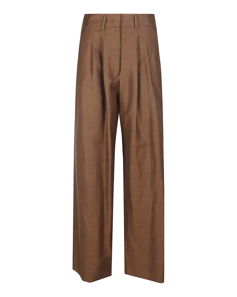 PT TORINO pleated trousers - Braun Braun