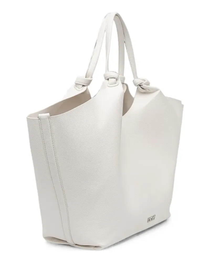 DKNY Paula Commuter logo-plaque knotted tote bag - Weiß Weiß