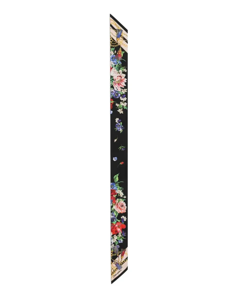 Dolce & Gabbana Einstecktuch mit Print - Schwarz Schwarz
