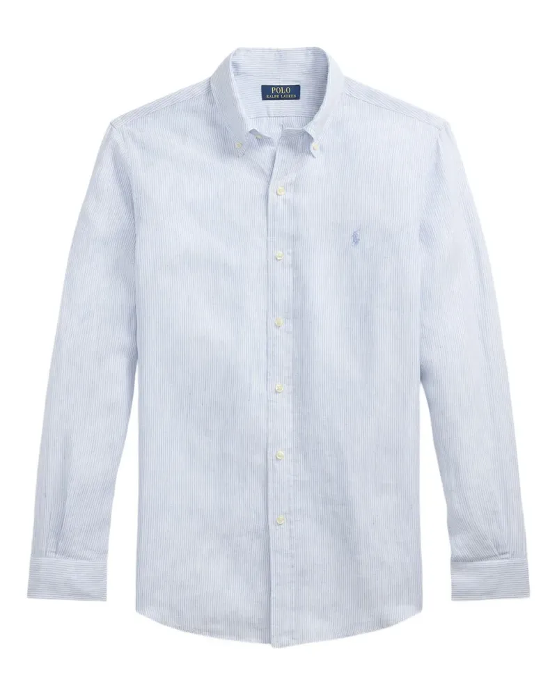 Ralph Lauren Gestreiftes Button-down-Hemd - Blau Blau