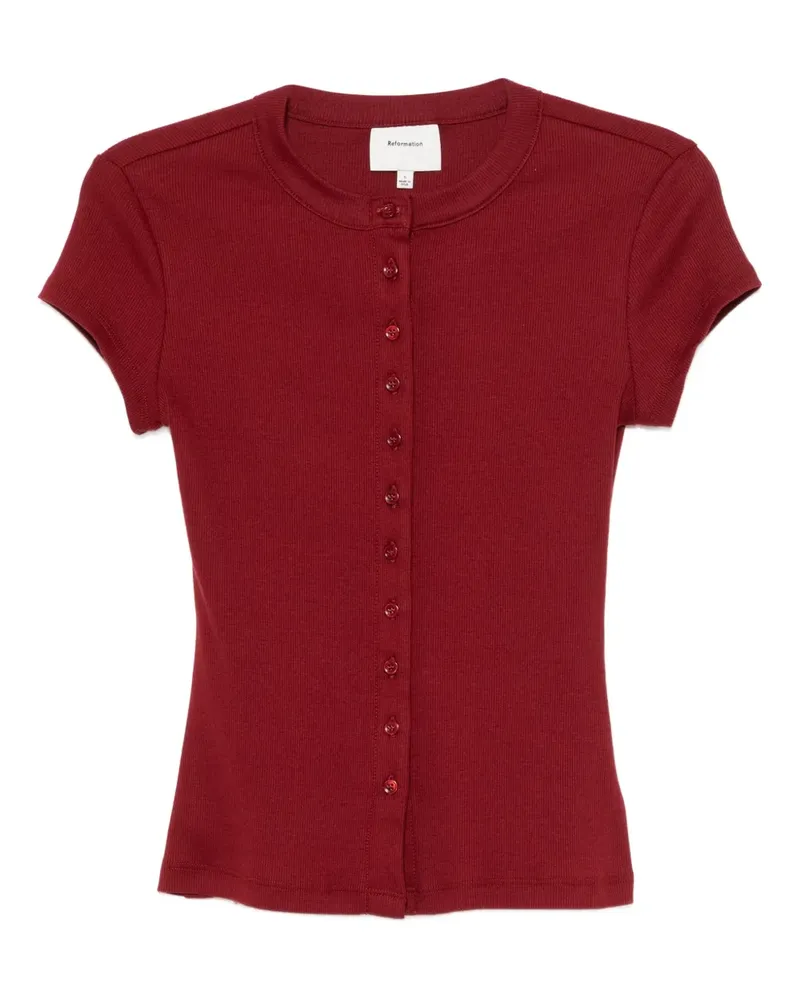 Reformation Raelynn Strickoberteil - Rot Rot